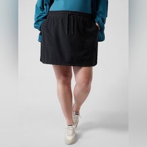 Athleta Farallon Pull On Skirt Black Sz Xl